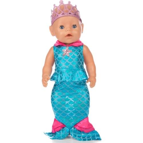 New Mermaid set Doll Clothes Wear for 43cm baby Doll, Children best Birthday Gift(only sell clothes)