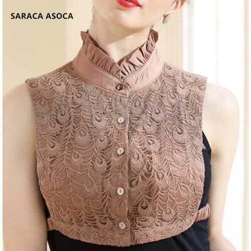 Wholesale Retial New Fashion Lace False Collar Ladies All-Match Adjustable Elastic Detachable Shirt Fake Collars Womens A261