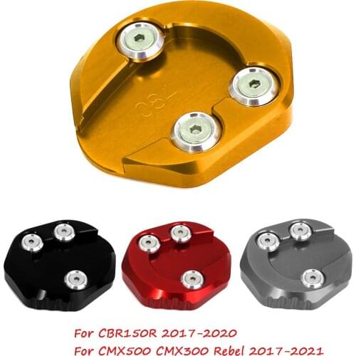 Motorcycle CNC Aluminum Kickstand Foot Side Stand Extension Enlarge Pad Support Plate For Honda CBR150R CBR 150R 2016-2018