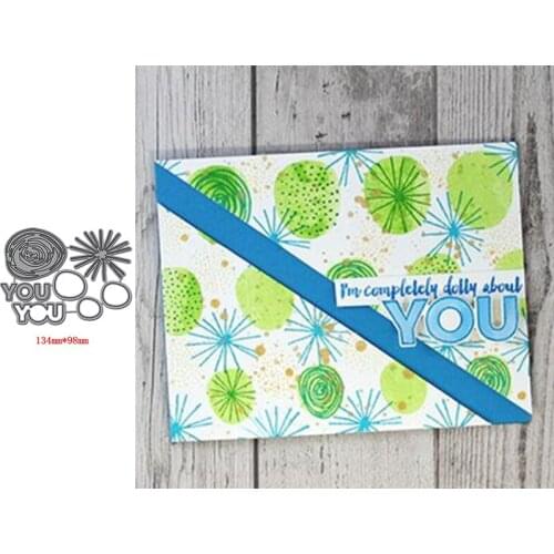 Useful Circle Line Pattern Match YOU Word Decoration Metal Steel Cutting Dies For DIY Scrapbooking Paper Cards 2019