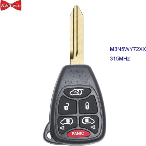 KEYECU for Chrysler Town & Country for Dodge Caravan Remote Key Fob 315MHz M3N5WY72XX ID46 Chip