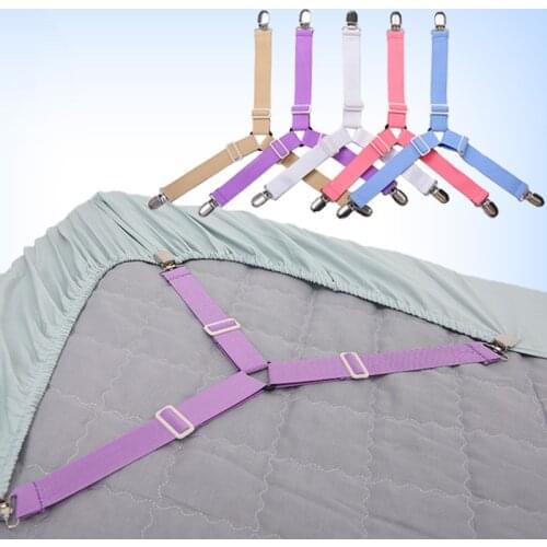 1PC Adjustable Bed Sheet Holder Triangle Mattress Sofa Cover Blankets Metal Fixed Clips Slip-resistant Belt Home Fastener