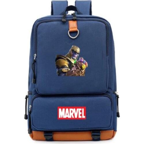 MARVEL Superhero Thanos School Bags Nylon Large Capacity Student Backpack Boy Nylon Material Escolar Mochila Laptop Bag