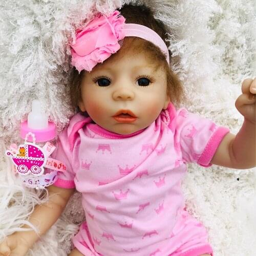Bebe reborn Girl silicone baby reborn dolls 48cm handmade real alive newborn babies doll toys gift