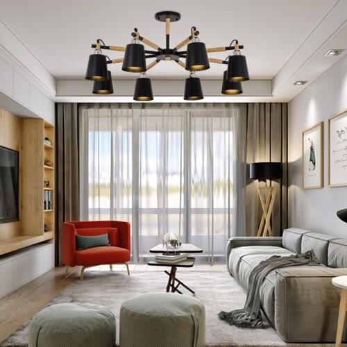 Nordic Pendant Light Led Chandelier Solid Wood Living Room Bedroom Ketchen Restaurant Hotel Ceiling Lamp Modern Japanese Lamp