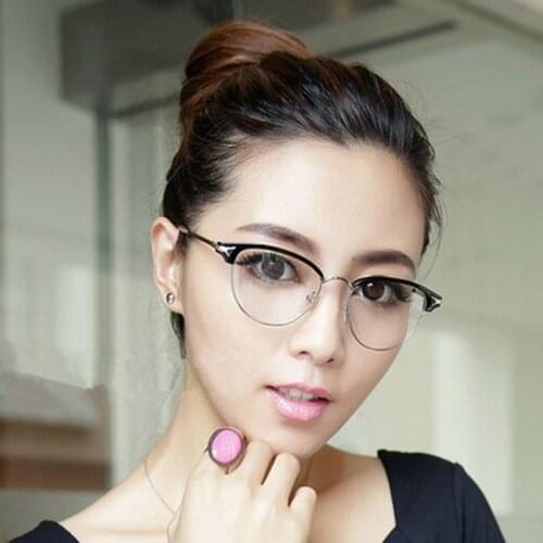 Vintage Oval Round metal Eyeglass Frames myopia Rx able Nerd Glasses Spectacles come with clear lenses