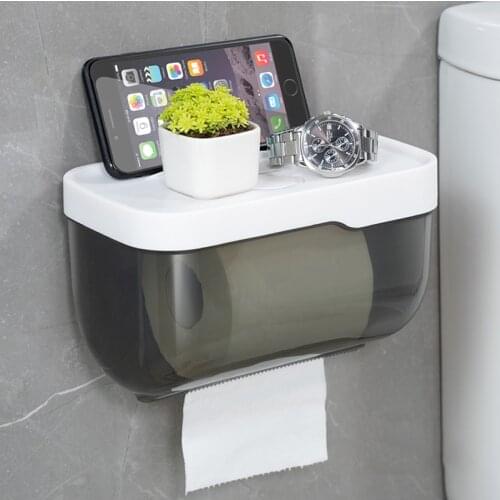 Waterproof Toilet Paper Holder For Toilet Paper Towel Holder Bathroom Dispenser Storage Box Toilet Roll Holder Wall Mounted