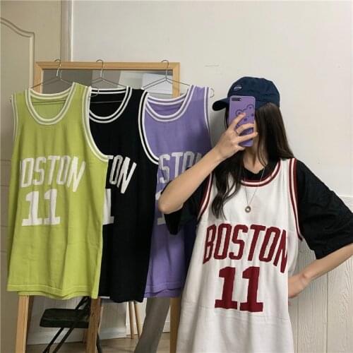 Sport Sleeveless Basketball Sportswear Top Boyfriend Wind Vest Men And Women Basketball Vest Oversized Top