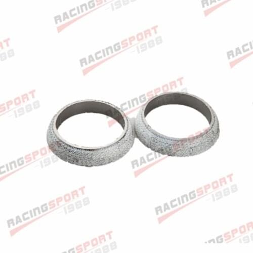 2PCS 2.25" HEADER/MANIFOLD/DOWNPIPE EXHAUST FLANGE WELD-ON GRAPHITE DONUT GASKET