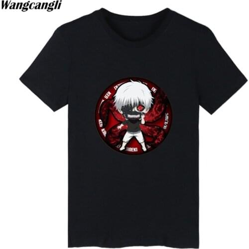2020 summer New Harajuku Style T shirt Anime Tokyo Ghoul print Men/Women t-shirt Gold Kaneki Ken Hip hop Men tshirt tops