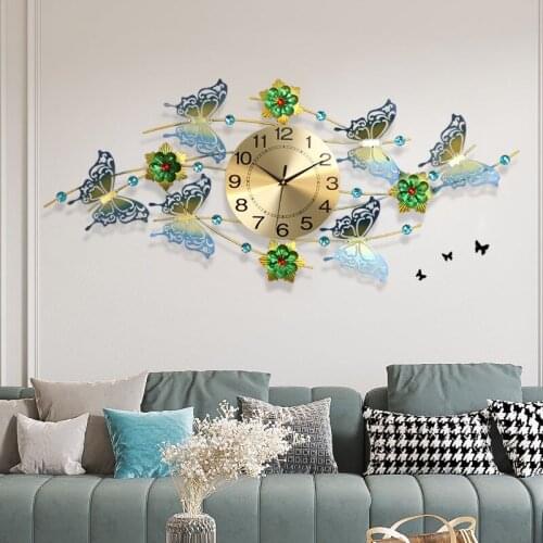 3D butterfly wall clock Modern hanging wall digital clock wall decorations living room wall ornament wall stickers home decore
