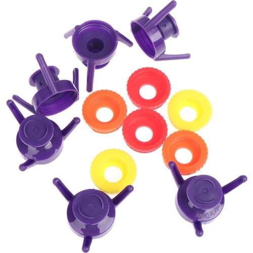 6Pcs Toss It Bottle Cap Stand Kit Plastic Bottle Holder Useful Shampoo Bracket Leakproof Cover Flip-it Inverted Caps Sets