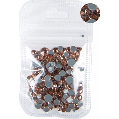 AAAA+ Best Quality Lt.Peach Mix Size Hot Fix Rhinestone More Shiny Super Bright Nail Art Hotfix Iron On Stones. 10Gram
