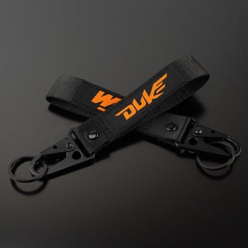 Duke Key Holder Chain Embroidery Keychain For Duke KTM RC 390 690 200 125 RC8 RC200 RC125 RC390 RC690 Motocross Strap Keyring