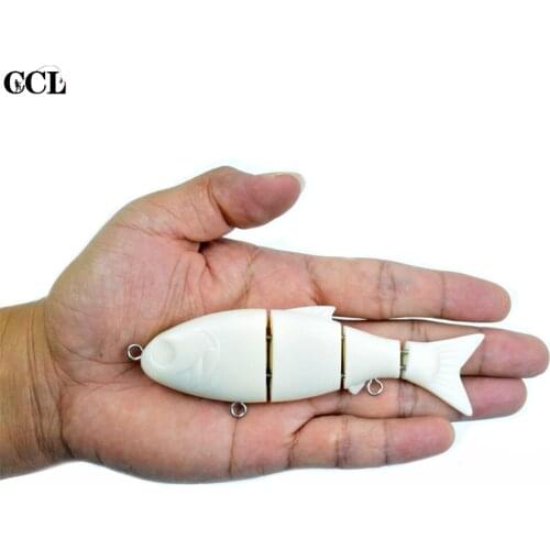CCLTBA 5pcs/lot 12CM 27.5G Blank Swimbait Sinking 4 Segment Strong Metal Contect Lure Body Multi Jointed Swimbait Wobblers
