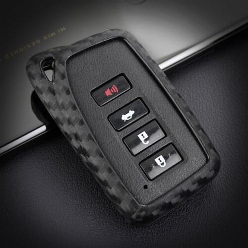 KUKAKEY Car Key Case Cover For Lexus RX300 IS250 RX330 GS300 IS200 RX350 IX470 GX470 Carbon Fiber Smart Remote Key Bag Shell