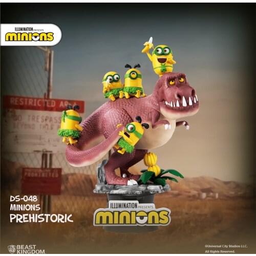 Beast kingdom Dream Featured Despicable Me Minions Dinosaur Animation Scene Desktop Decoration Gift Figure Collection