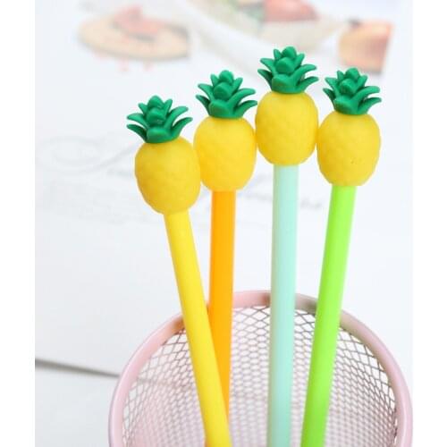 1Pc Stationery Cute Pineapple Gel Pen Office School Supply Black Ink Creative School Tool Kids Writing Pens Office Supplies