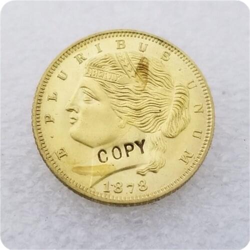 COPY REPLICA USA 1878 $5.00 "Double Hair Bands" Liberty Patterns COPY COIN FREE SHIPPING