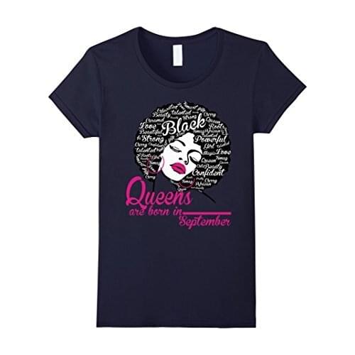 O-neck active short T-shirt Queens Are born in September Tee shirts Strong Black Women Tee Printed Tops T shirt