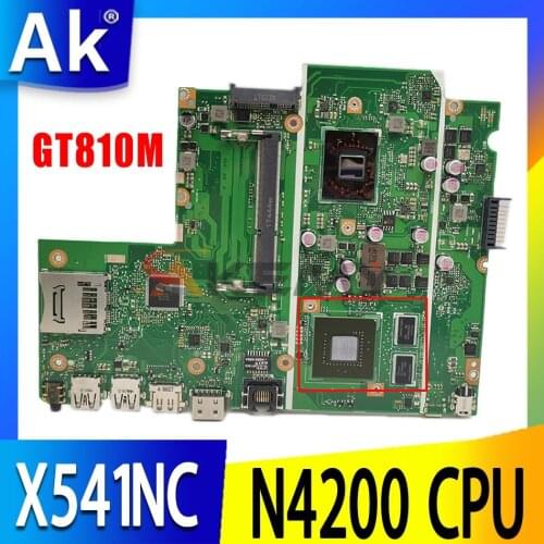 X541NC Laptop motherboard for ASUS X541NC original mainboard Celeron N4200 CPU GT810M