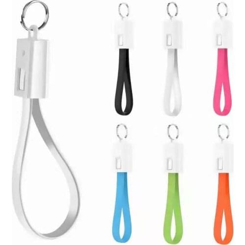 Mini Keychain Micro USB Cable Universal Mobile Phone Data Cord Quick Charge For iPhone 12 Pro Max Xiaomi 11 Huawei P40 Samsung