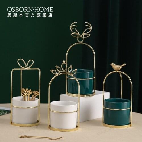 OSBORN Creativity Fruit Fork Ceramics Utensil Cutlery Porcelain Storage Rack Holder Rangement