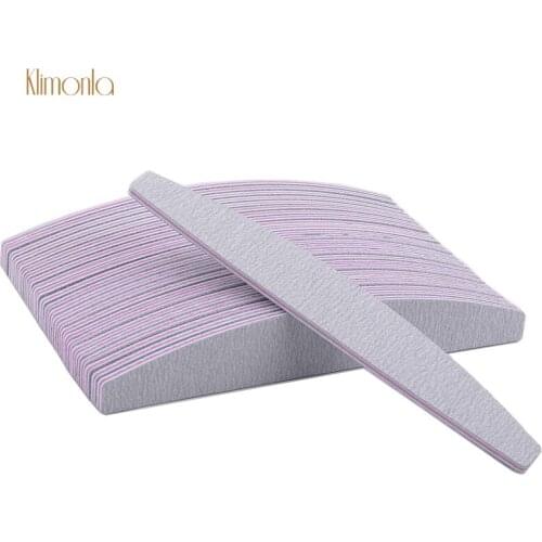 25pcs Nail File Sanding Half Moon 100/180 Nail Art UV Gel Polish Tips Buffer Files Nail Salon Manicure Care Tools