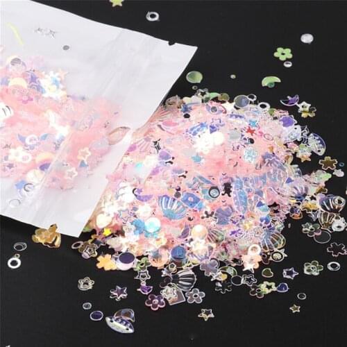 Resin Mold Filling Filler DIY Nail Art Stickers Decoration Mixed Glitter Sequins W0YA