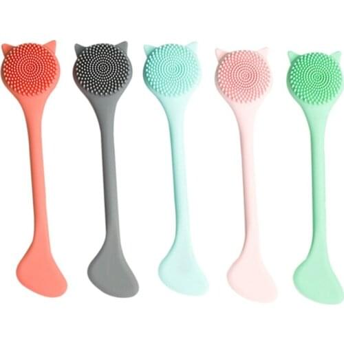 Handheld Silicone Facial Wash Brush Exfoliating Blackhead Removal Cleaning Massager Brush Soft Deep Cleaning Brushes Face Care