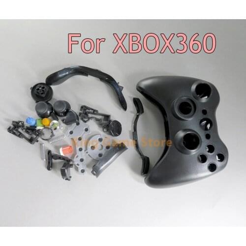 20sets/lot white black Replacement For Xbox 360 Controller Wire Full Housing Shell Cover For Xbox 360 With Buttons Accessories
