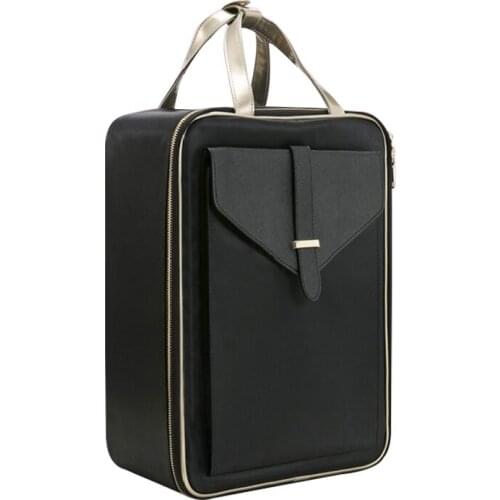 Makeup Bag, Portable Large Space Makeup Case Double-Layer Professional Cosmetic Storage Bag for Travel business Trip