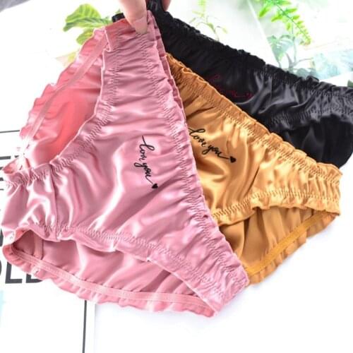 SP&CITY Embroidery Letter Panties Fold Lace Women Underpants Comfot Seamless Thong Solid Simple Underwear Breathable Cute Briefs