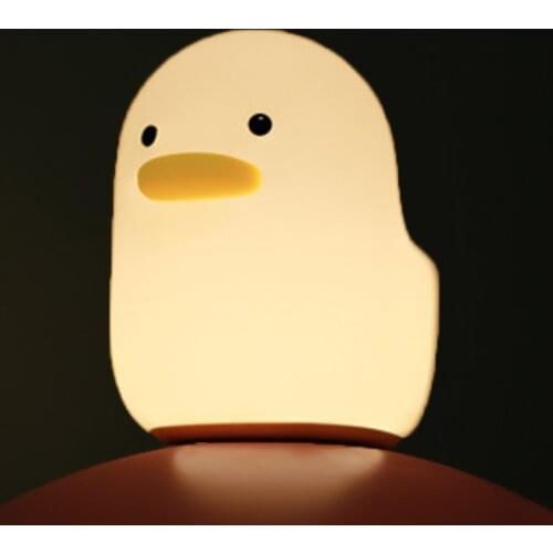 Dull duck nightlight silicone childrens companion sleeping lights creative cute usb lamp new strange gift bedside lamp