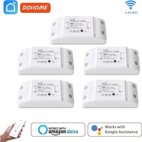 90-250V Wifi Smart Light Switch Moudle 10A Universal Breaker Timer Voice Control Work With HomeKit Alexa Google Assistant