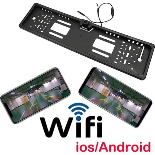 Wifi Rear View Camera for License Plate Frame Wireless Smart Car Monitoring Reverse Camera