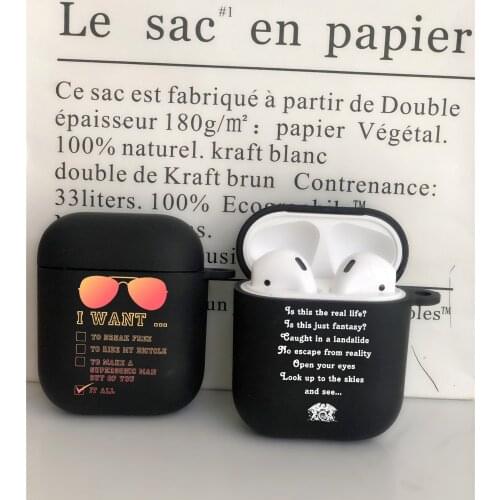 Freddie Mercury Queen band High Quality black TPU silicone Airpod Case For Airpods 2 Airpods1 Airpods pro 3 soft TPU cover