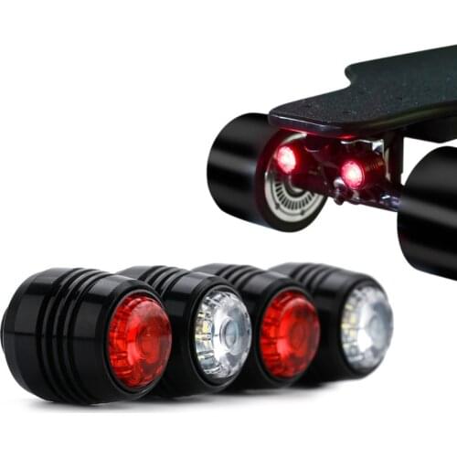 4Pcs Skateboard LED Lights Night Warning Safety Lights for 4 Wheels Skateboard 62KF