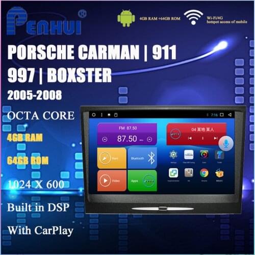Car DVD for Porsche Cayman/Boxster/911/997 (2005-2008) Car Radio Multimedia Video Player Navigation GPS Android 10.0 double din