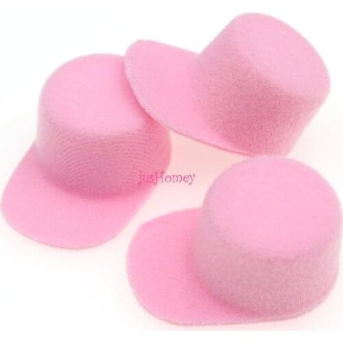 20pcs/lot Mini velvet Baseball Cap Top Hat Fascinator Base Blanks 5.0cm for hair accessories Newborn Photography Hat