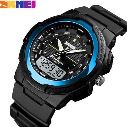 Men Military Watches Army Mens Wristwatch LED Quartz Watch Digtial Dual Time Men Clock reloj hombre Sport Watch