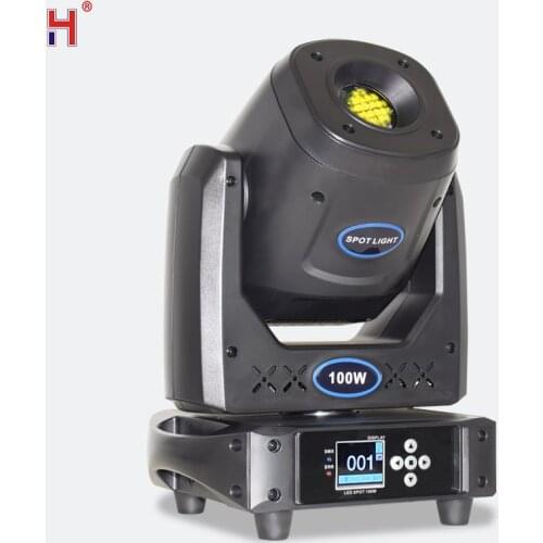 DMX Stage Lighting Moving Head 100W LED Rotating Disco Lyre Gobo Color And 5-Face Prism DJ Spot Mobile Light For Night Club