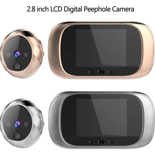 2.8 inch LCD Color Screen Digital Doorbell 90 Degree Door Eye Doorbell Electronic Peephole Door Camera Viewer Outdoor Door Bell