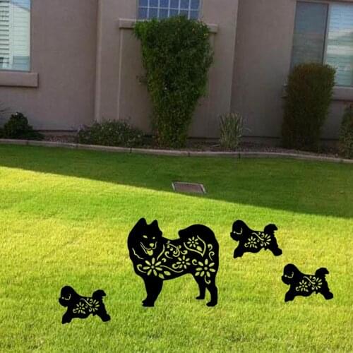Garden Dog Art Decoration Pile Exquisite Acrylic Animal Silhouettes Ornament Dog Statue Dog Figurines Big Dog Puppy Garden Decor