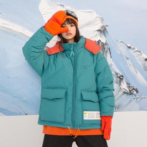 JuneLove Letter Hooded Parkas Woman Winter Jacket Female Mid Long Thicken Warm Cotton Coat Female Casual Wild Parkas Outwears