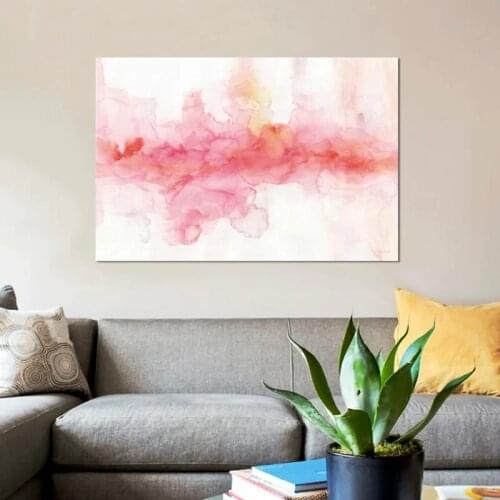 Canvas Painting Home Decoration Wall Art Picture Abstract Pink Watercolor Prints Modular Modern No Frame Poster For Living Room