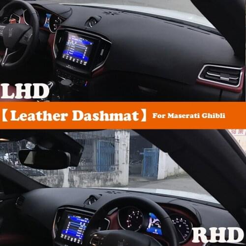 Leather Dashmat Accessories Car-Styling Dashboard Covers Pad Dash Mat Sunshade For Maserati Ghibli 2014 2015 2016 2017 2018 2019