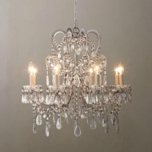 Chandelier Crystal Lights Lighting Quality vintag E14 Chandeliers ceiling Bedroom Living room Villa Crystal Ceiling Fixtures