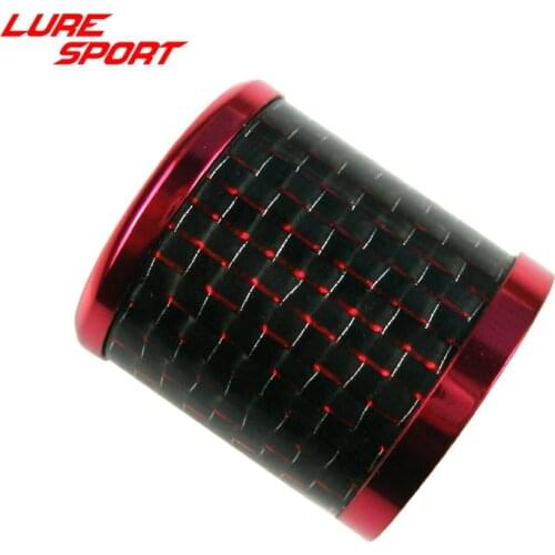 LURESPORT 4sets Aluminum Ring and Carbon tube cap of 17# FUJI Reel Seat Rod Building Component Repair Fishing rod DIY Accessory