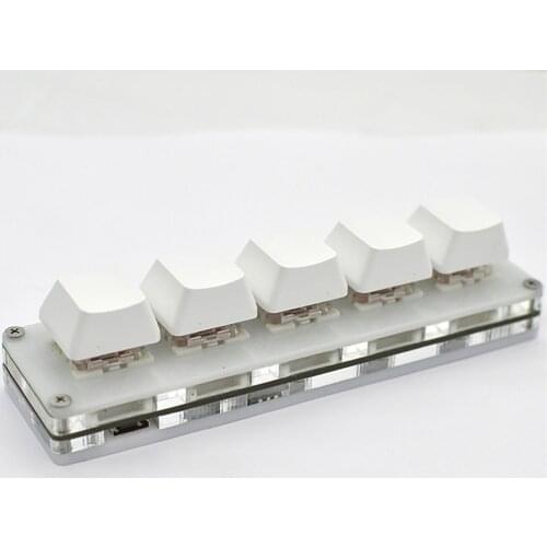 Mechanical Keyboard Supports Wlndows, Linux, MacOS, Android 5 Key Gaming Keyboard Programming Macro keypad With Data Cable